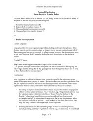 Points of Clarification Inter-Registrar Transfer Policy - GNSO - icann