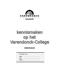 Kennismakingsboekje VWO/HAVO - Varendonck College