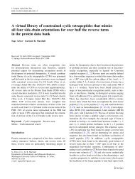 A virtual library of constrained cyclic ... - Marian University