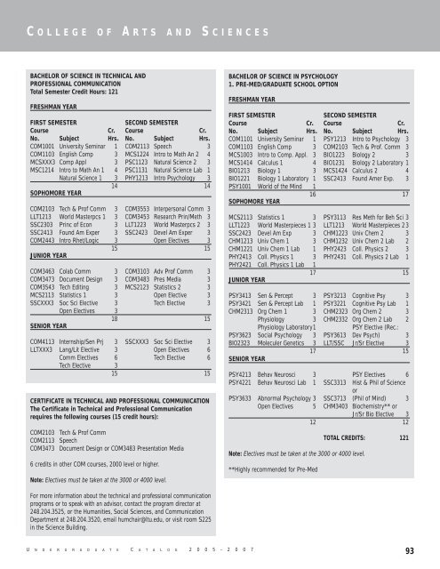 to view the 2005-2007 Undergraduate Catalog. - Lawrence ...