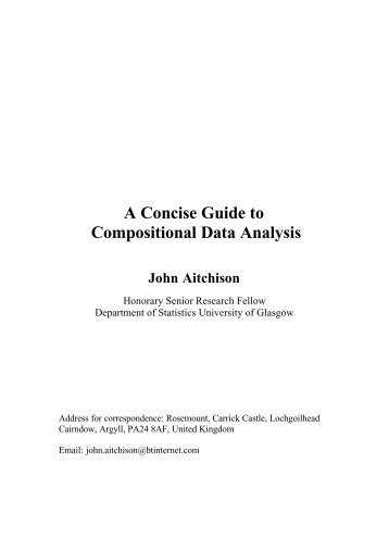 A Concise Guide to Compositional Data Analysis - Wiki do LEG