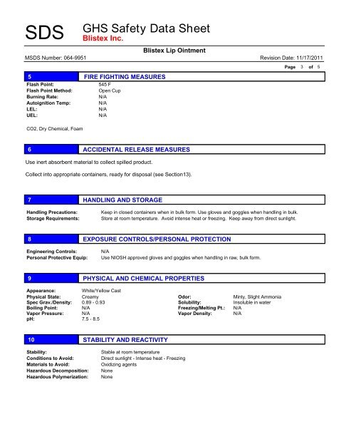 SDS GHS Safety Data Sheet