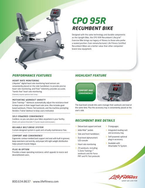 Life Fitness 95r Lifecycle 2024 www.alhudapk