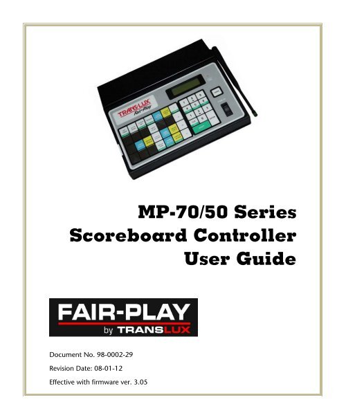 Fair-Play SC-8120-2 Soccer Scoreboard (7' 6 x 20')