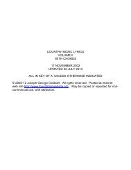 Country Music Lyrics Volume 1 With Chords Foundationwebsite Org