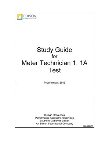 Meter Tech 1, 1A (Test 2605) - Edison International