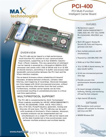 DS PCI-400 - MAX Technologies