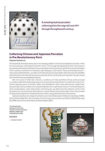 Getty Publications Fall 2013 - News from the Getty