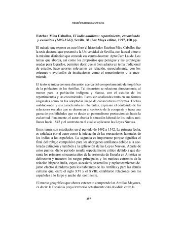 Esteban Mira Caballos, El indio antillano: repartimiento ... - Micrositios