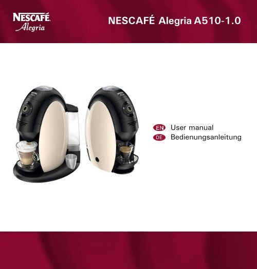 Nescafe Alegria A510 Barista Coffee Machine