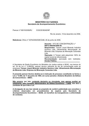 Seae - Conselho Administrativo de Defesa EconÃ´mica