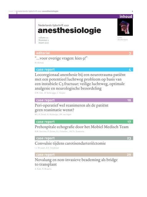 case report - Nederlandse Vereniging voor Anesthesiologie