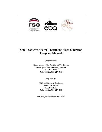 Small Systems Water Treatment Plant Operator Program Manual
