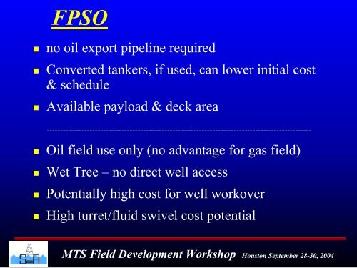 Deepwater Field Development - Floating Production System ...