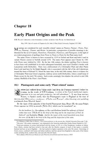 Early Plant Origins and the Peak (by Dr John S ... - Plant-fhg.org.uk