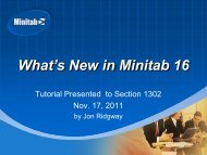 What's New in Minitab 16 - ASQ-1302