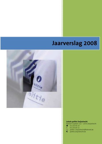 Jaarverslag 2008 lokale politie Zwijndrecht