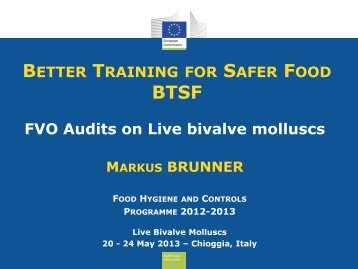 FVO Audits on Live bivalve molluscs