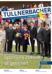 Sportliche Zukunft ist gesichert Sportliche Zukunft ... - VP Tullnerbach