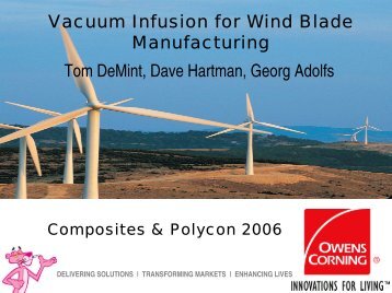 Vacuum Infusion For Wind Blade Manufacturing - OCV ...