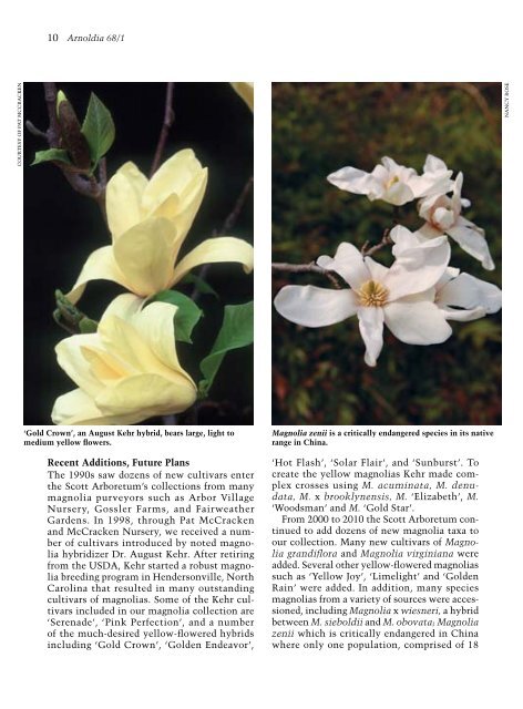 The Magazine of the Arnold Arboretum - Arnoldia - Harvard University