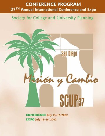 SCUP 37 Final Program - Society for College and University Planning