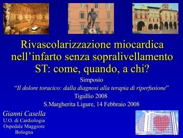 Casella G., Rivascolarizzazione nello NSTEMI - Anmco