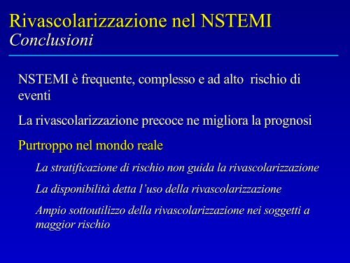 Casella G., Rivascolarizzazione nello NSTEMI - Anmco