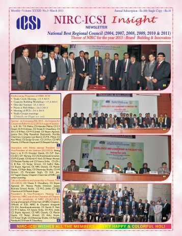 March, 2013 - Icsi