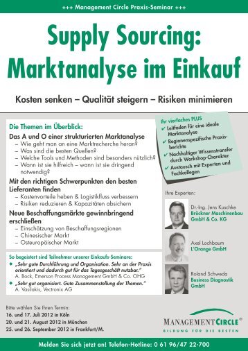 Marktanalyse im Einkauf - Management Circle AG