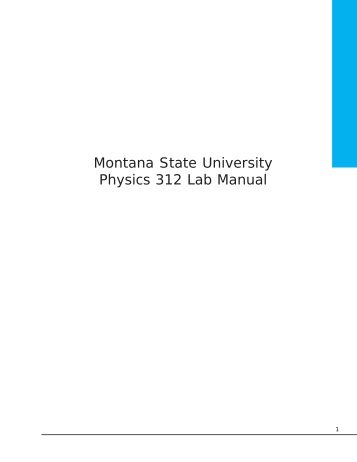 312 Lab Manual - Solar Physics at MSU - Montana State University
