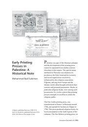 Early Printing Presses in Palestine: A Historical Note - Institute for ...