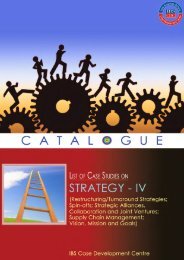 List of Case Studies on Strategy - Case Catalogue IV