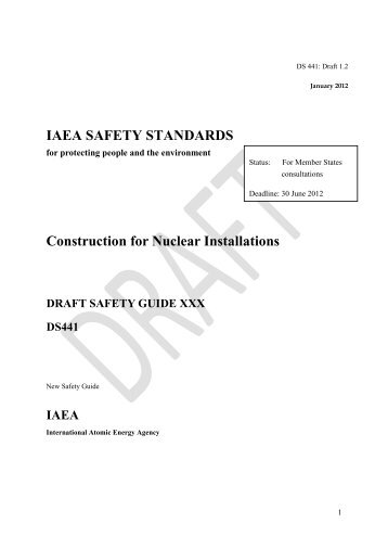 IAEA SAFETY STANDARDS Construction for Nuclear Installations