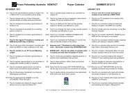 Prison Fellowship Australia NSW/ACT Prayer Calendar SUMMER ...