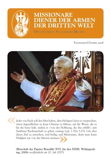 MISSIONARE DIENER DER ARMEN DER DRITTEN WELT