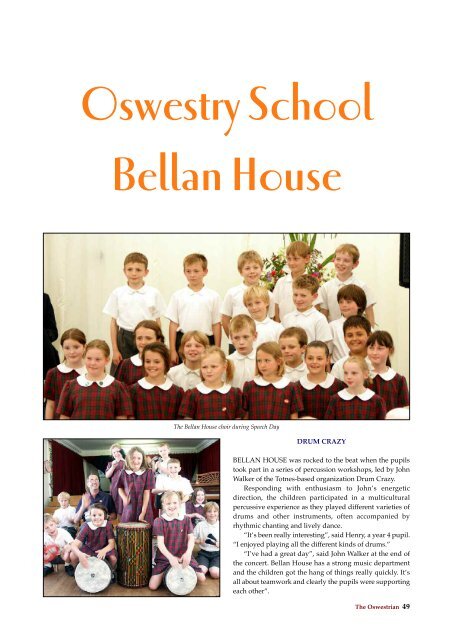 Oswestry School Bellan House