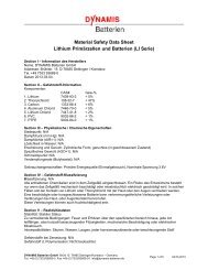 Material Safety Data Sheet Lithium PrimÃ¤rzellen und Batterien (LI ...