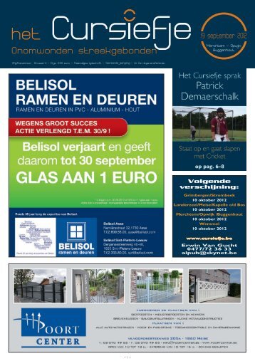 Volgende verschijning: - Cursiefje