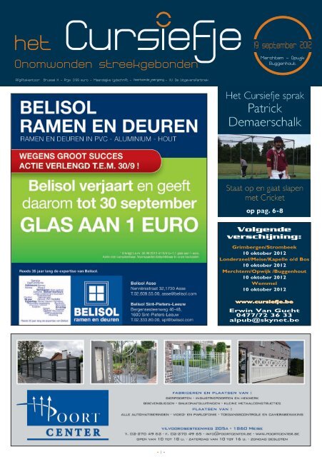 Volgende verschijning: - Cursiefje