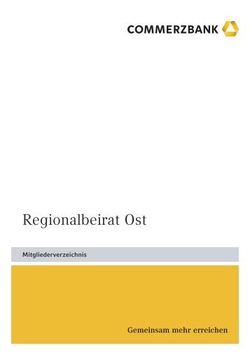 Regionalbeirat Ost - Commerzbank