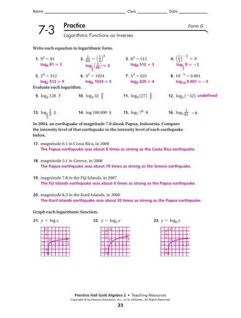prentice hall gold geometry practice and problem solving workbook answer key