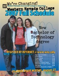 Fall 2007 Schedule (All Locations) - Western Nevada College