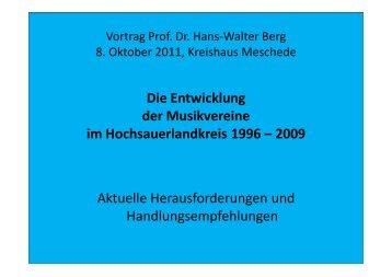 PrÃ¤sention der Berg-Studie - Volksmusikerbund NRW e.V.