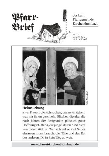 Pfarrbrief Nr. 13-07 - Pfarrei Kirchenthumbach