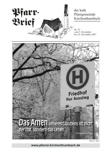 Pfarrbrief Nr. 22-07 - Pfarrei Kirchenthumbach