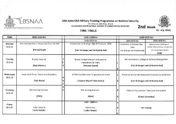 Time Table Week-02 [14-18 May, 2012 - lbsnaa