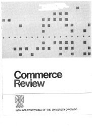 Commerce Review - Otago University Research Archive