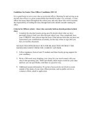 Guidelines for Senior Class Officer Candidates 2011 ... - MyElmbrook