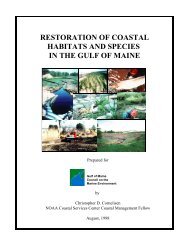 restoration of coastal habitats and species in the gulf of maine